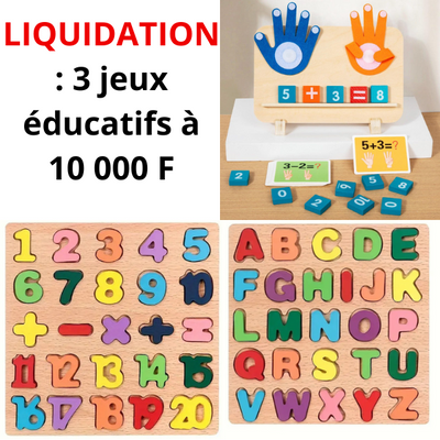 LIQUIDATION : 3 jeux éducatifs à 10 000 F