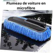 Plumeau de nettoyage de voiture en microfibre, Manche simple