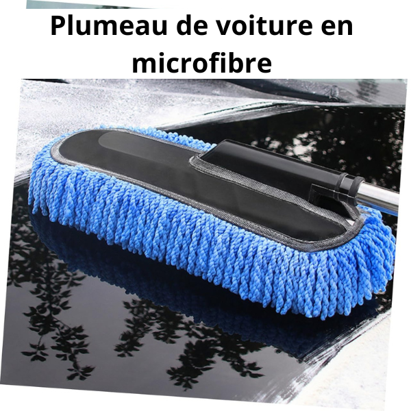 Plumeau de nettoyage de voiture en microfibre, Manche simple