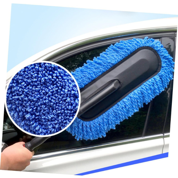 Plumeau de nettoyage de voiture en microfibre, Manche simple