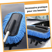 Plumeau de nettoyage de voiture en microfibre, Manche simple