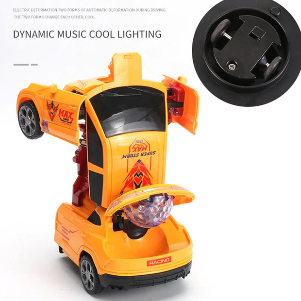 Robot Voiture Transformable 2 en 1 avec Lumières et Sons