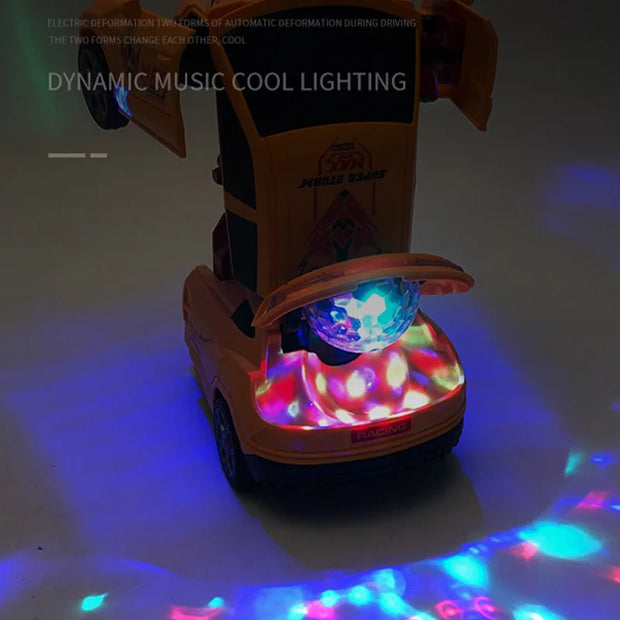 Robot Voiture Transformable 2 en 1 avec Lumières et Sons