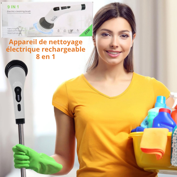 Appareil de nettoyage électrique rechargeable 8 en 1