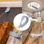 Charger l'image dans la galerie, Plumeau télescopique ultra-plat pour les espaces difficiles d’accès, nettoyage des sols et des plafonds, en tissu, pour fond de lit, outil de nettoyage ménager, 3 pièces

