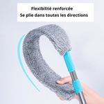 Charger l'image dans la galerie, Plumeau télescopique ultra-plat pour les espaces difficiles d’accès, nettoyage des sols et des plafonds, en tissu, pour fond de lit, outil de nettoyage ménager, 3 pièces

