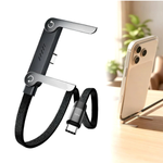 Charger l'image dans la galerie, Câble de charge rapide avec support de téléphone intégré 1,5 m de type C vers C
