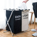 Charger l'image dans la galerie, Panier à linge Pliable 3 compartiments  : La solution de rangement intelligente (Livraison Gratuite)
