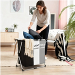 Charger l'image dans la galerie, Panier à linge Pliable 3 compartiments  : La solution de rangement intelligente (Livraison Gratuite)
