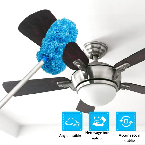 Nettoyeur de ventilateur de plafond réutilisable en microfibre