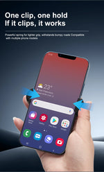 Charger l'image dans la galerie, Support de téléphone à double anneau et pince rotative à trois doigts
