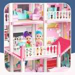 Charger l'image dans la galerie, Dream DollHouse Castle PrincessToys House DIY Kit For Children Building Big Villas Furniture Miniature Doll Xmas Birthday Gifts
