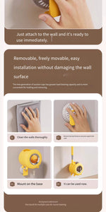Charger l'image dans la galerie, 1PCS Wall-Mounted &amp; Floor-Standing Dual-Use Toilet Brush with No-Dead-Angle Suction Cup Long Handle Spray Duck Design for Bathro

