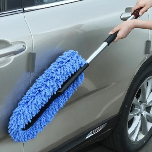 Car Washing Mop Scalable Handle Dust Remover Wax Brush Microfiber Car Cleaning Kit Soft Hair Duster Brushes Wash Tool