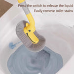 Charger l'image dans la galerie, 1PCS Wall-Mounted &amp; Floor-Standing Dual-Use Toilet Brush with No-Dead-Angle Suction Cup Long Handle Spray Duck Design for Bathro
