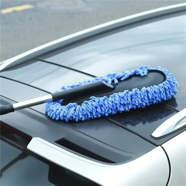 Car Washing Mop Scalable Handle Dust Remover Wax Brush Microfiber Car Cleaning Kit Soft Hair Duster Brushes Wash Tool