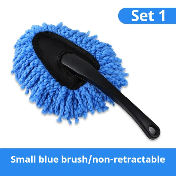 Car Washing Mop Scalable Handle Dust Remover Wax Brush Microfiber Car Cleaning Kit Soft Hair Duster Brushes Wash Tool