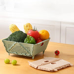 Charger l'image dans la galerie, Panier pliable multifonctionnel pour fruits et légumes, facile à ranger et à nettoyer

