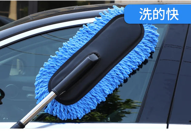 Car Washing Mop Scalable Handle Dust Remover Wax Brush Microfiber Car Cleaning Kit Soft Hair Duster Brushes Wash Tool