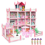 Charger l'image dans la galerie, Dream DollHouse Castle PrincessToys House DIY Kit For Children Building Big Villas Furniture Miniature Doll Xmas Birthday Gifts

