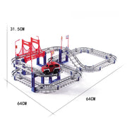Electric Rail Car Assembly High-speed Track Small Train Car Diy Educational Boys Toys for Children