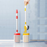 Charger l'image dans la galerie, Toilet Cleaning Brush Refillable Handle Dispenser Suction Cup Toilet Brush Wall Mounted Toilet Bowl Cleaner Brush for Bathroom
