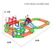 Electric Rail Car Assembly High-speed Track Small Train Car Diy Educational Boys Toys for Children