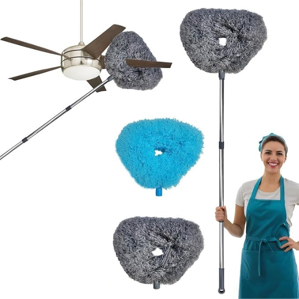 Nettoyeur de ventilateur de plafond réutilisable en microfibre
